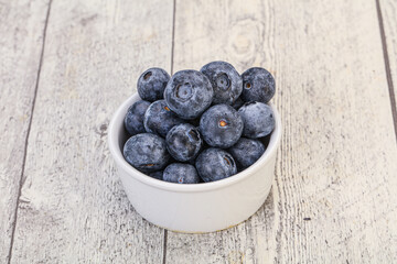 Sweet fresh juicy blueberries heap