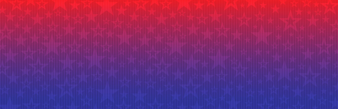 Web banner with elements of the American national flag, many stars. Decorative USA banner suitable for background, headers, posters, cards, website. Vector illustration