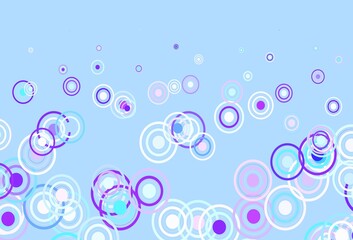 Light Pink, Blue vector template with circles, lines.