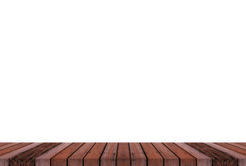 Empty wooden deck table wallpaper background for present product.
