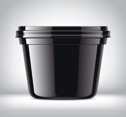 Plastic Container on Background. 