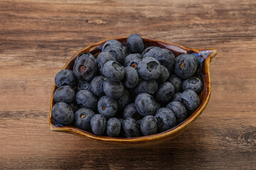 Ripe sweet tasty blueberries heap