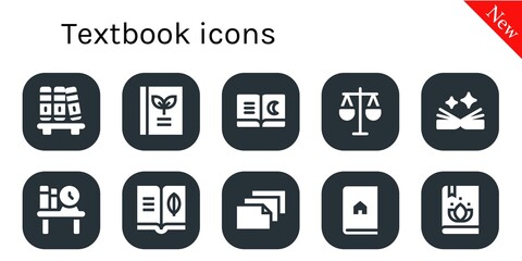 textbook icon set