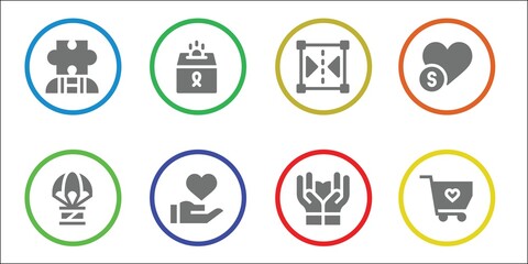 Modern Simple Set of awareness Vector filled Icons