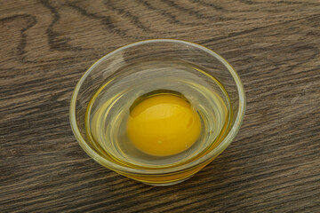 Raw Chicken egg in the bowl