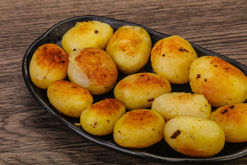 Roasted baby potato in the bowl