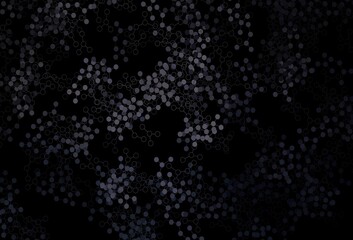 Dark Gray vector background with forms of artificial intelligence.