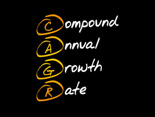 CAGR – Compound Annual Growth Rate acronym, concept background