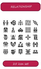 relationship icon set