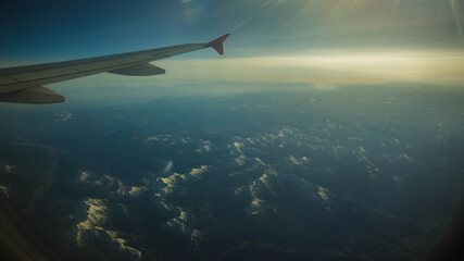 Naklejka premium view from airplane window