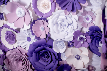 Handgefertigte Fotozonen aus Papier Blumen
