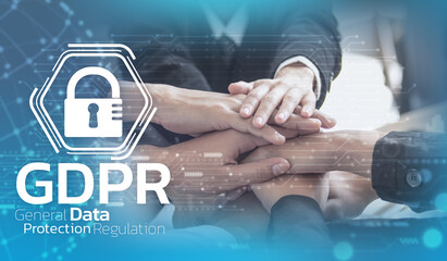 GDPR (general data protection regulation) and personal information protection concept.