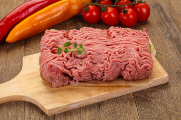 Raw turkey minced meat