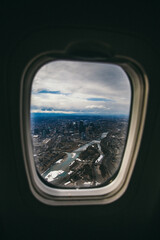 Fototapeta premium view from the window of airplane