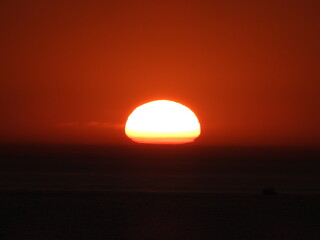 Couché de soleil sur la mer, Boulogne sur mer