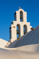 Fototapeta premium Churches and buildings in Santorini island