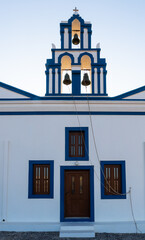 Streets Churches and buildings in Santorini island