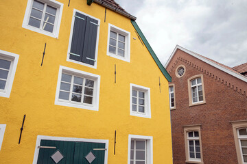 Fototapeta na wymiar City of Papenburg Germany. Yellow house