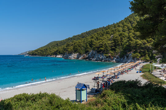 Kastani beach in Skopelos island is the filming location of Mamma Mia movie