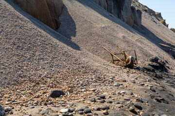 cliffs and rocks of santorini island