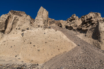 Fototapeta premium cliffs and rocks of santorini island