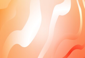 Naklejka premium Light Orange vector background with curved lines.