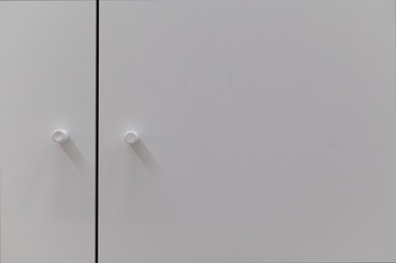 Grey Cabinet doors, minimalistic image with a lot of free space, use for cover or decoration