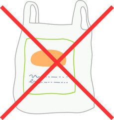 Illustration of I don't need a plastic bag