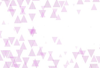 Light Pink vector template with crystals, circles.