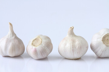 garlics isolated on white background