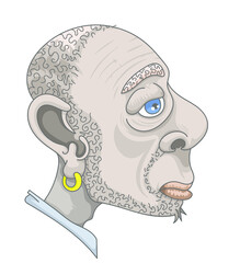 Homme tatoué