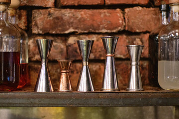 set of bar jiggers measure tools