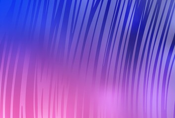 Light Purple, Pink vector background with curved lines.