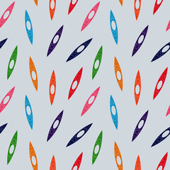 kayaking kayak silhouette sea river lake kayak boat colorful kayaks seamless pattern print background texture