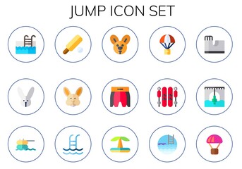Modern Simple Set of jump Vector flat Icons