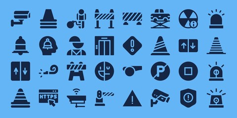 Modern Simple Set of attention Vector filled Icons