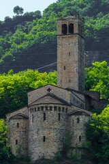 Fototapeta premium San Siro church a Capo di Ponte, Brescia, Italy
