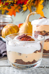 Autumn trifle dessert