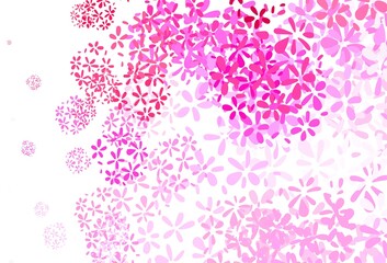 Light Purple, Pink vector elegant background with leaves.