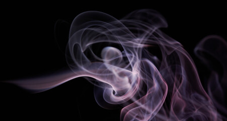 Purple smoke abstract shape flow