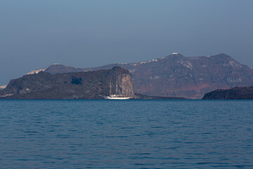 cliffs and rocks of santorini island