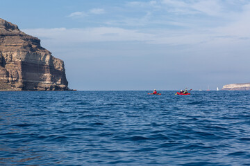 Landscapes around santorini island