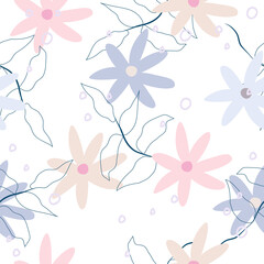 Abstract floral surface pattern seamless background vector illustration for design
