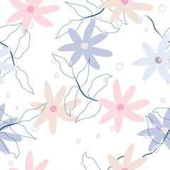 Fototapeta premium Abstract floral surface pattern seamless background vector illustration for design 