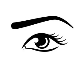 Woman eye vector icon. Human eye symbol for web or print design