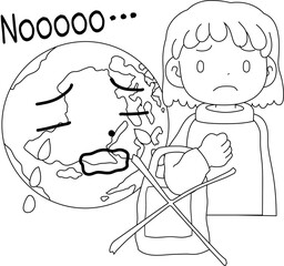 Housewife says i dont need a plastic bag outline