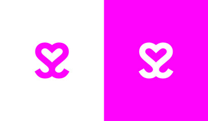 ss love logo template vector eps