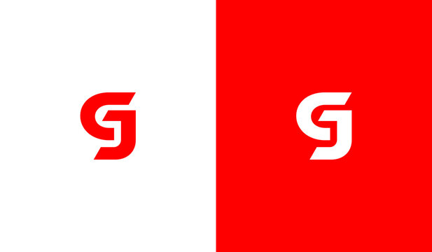 gj logo template vector eps