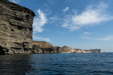 cliffs and rocks of santorini island