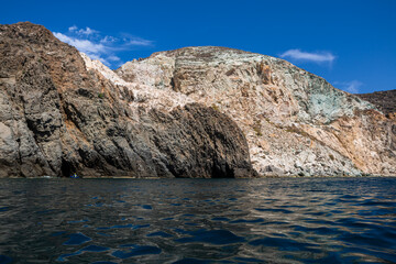 cliffs and rocks of santorini island